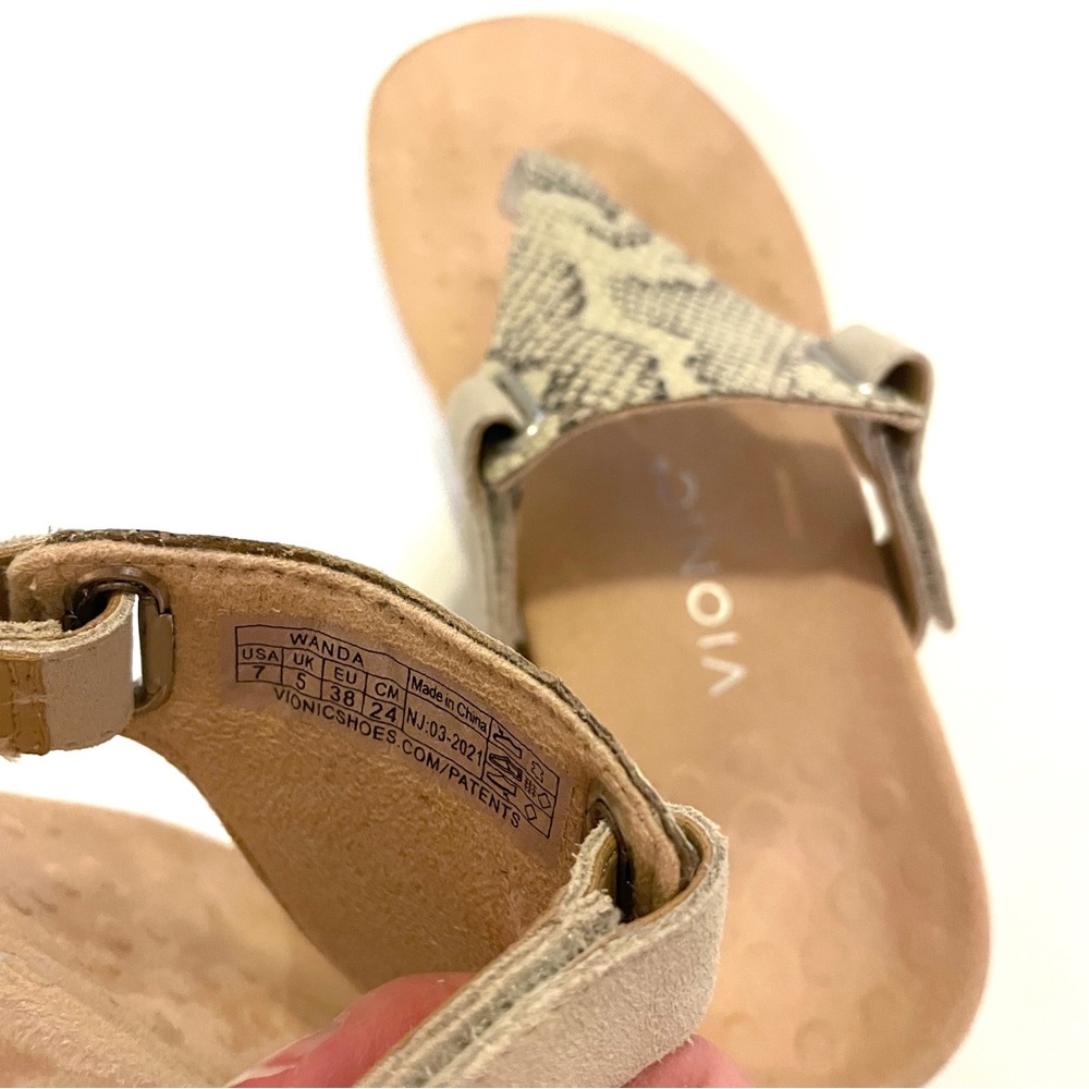 Vionic Wanda Snake Print Sandals - image 4
